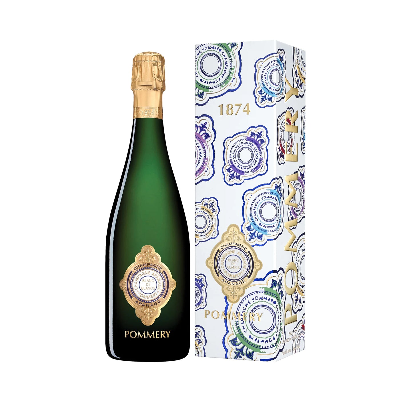 POMMERY Grand Apanage Blanc des Blancs 1874 75cl Geschenkverpackung
